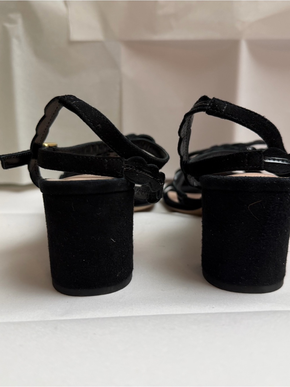kate spade Black Suede Multi-Bow Strappy Sandals - Picture 6 of 6